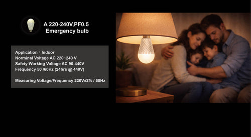 溫燈系列(7W,1200mAH)-兼顧日常家居/緊急照明燈泡