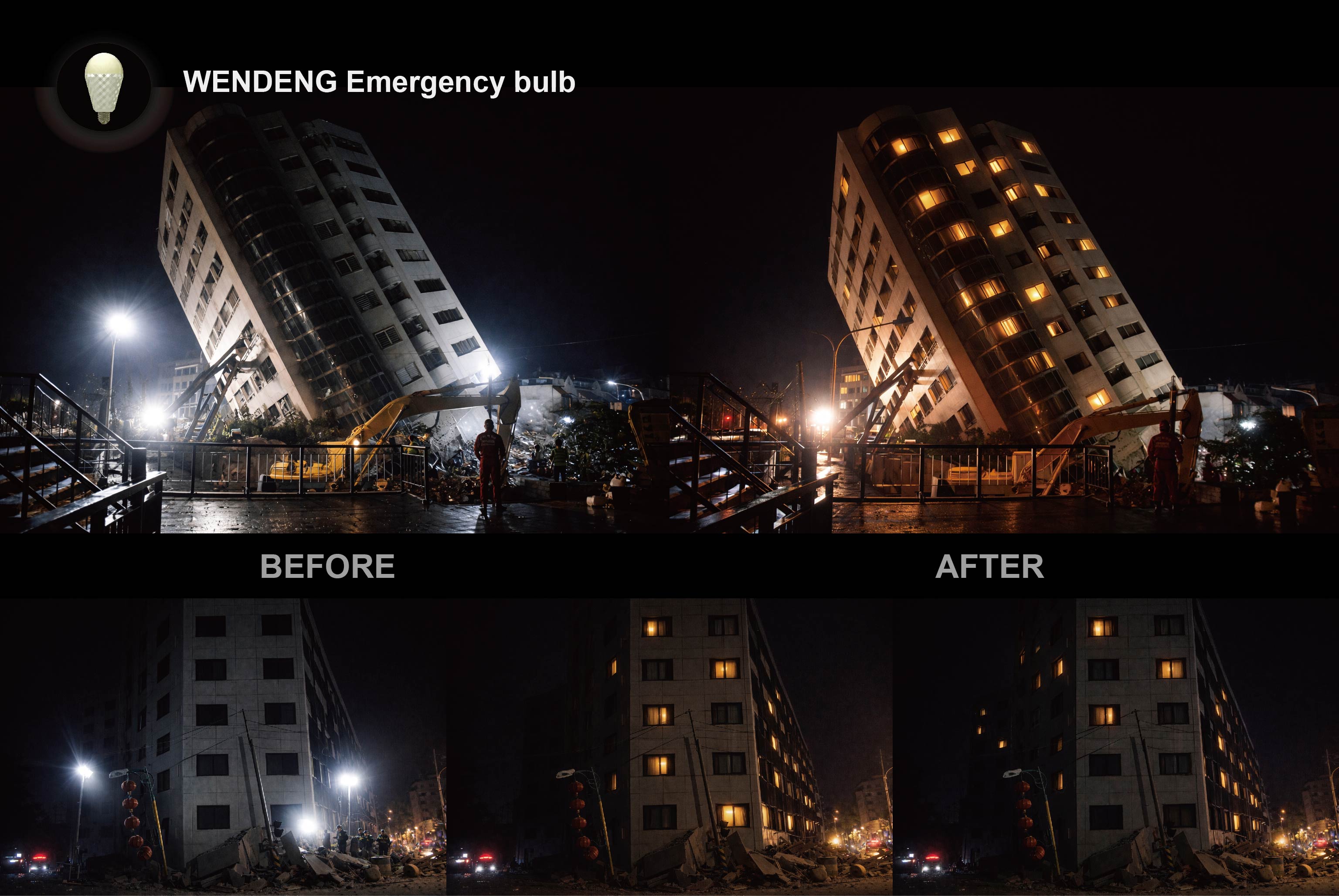 溫燈系列(7W,1200mAH)-兼顧日常家居/緊急照明燈泡